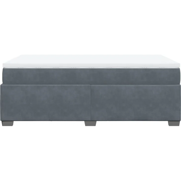 vidaXL Boxspringbett mit Matratze Dunkelgrau 120x190 cm Samt 3285270 – Bild 8