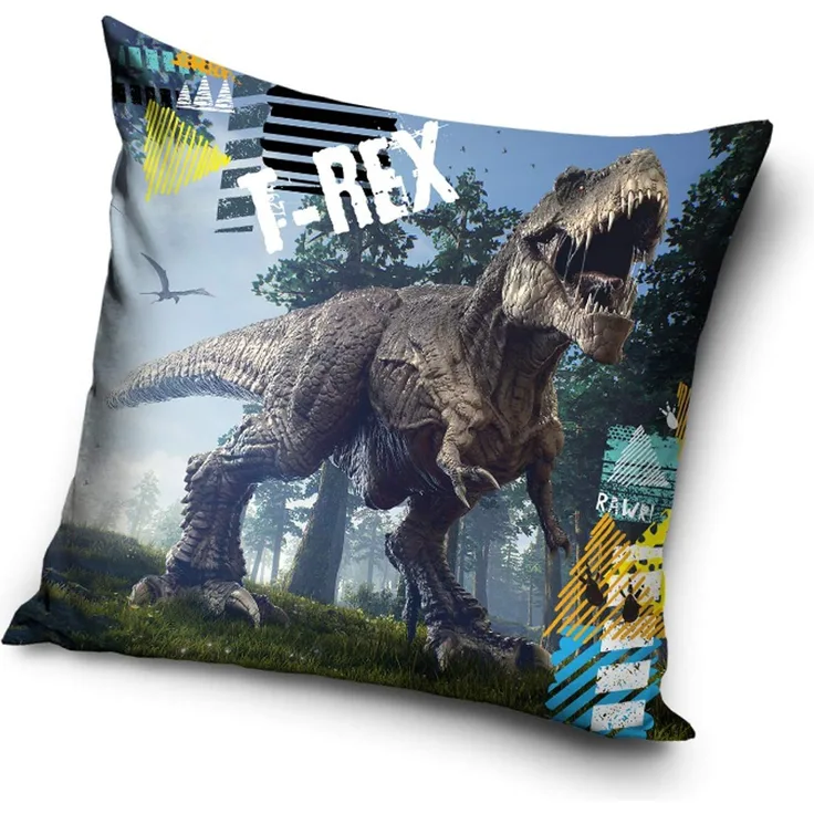 T-Rex Dinosaurier Kissenbezug mit Reißverschluss
