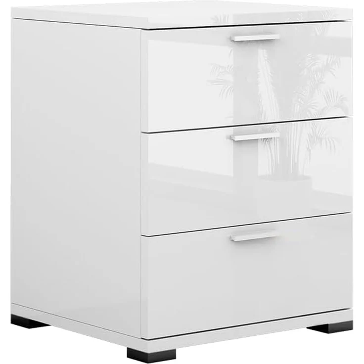 Nachttisch Marseille Weiß Hochglanz 46.2 x 60 cm Vicco – Bild 1