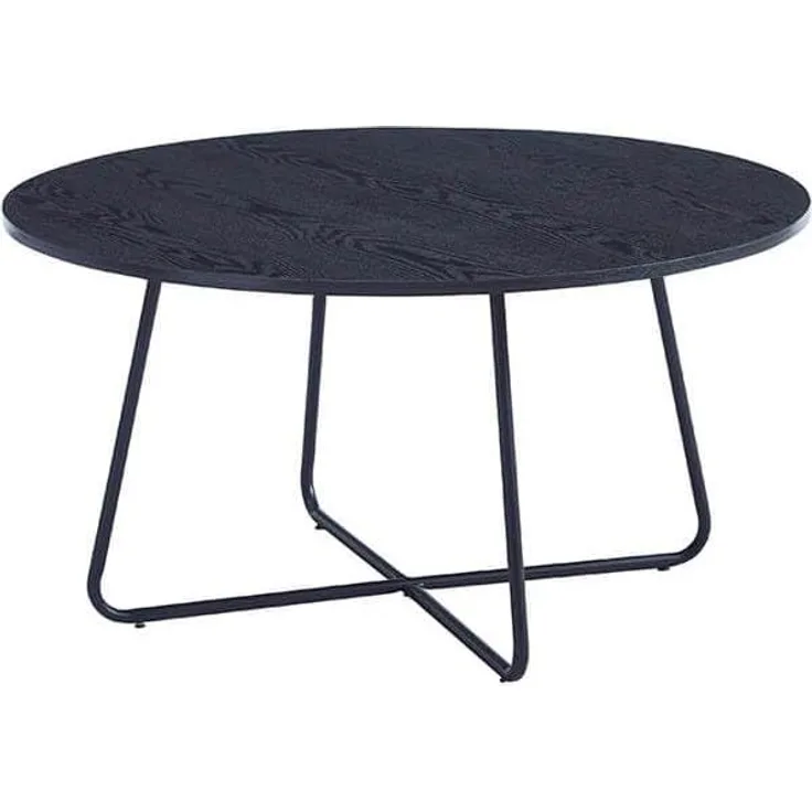 HOME DELUXE Couchtisch Rund NOVARA - 88 x 47 cm Dark Oak