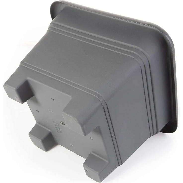 2friends Pflanzkübel 6er Set - Eckiger Blumentopf groß draußen in Anthrazit, Pflanztöpfe groß für Garten & Terrasse, 38 x 38 x 28 cm – Bild 3