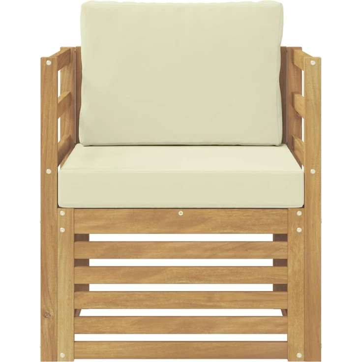 vidaXL Outdoor-Sofagarnitur Polyester Weiß 3439077 – Bild 3