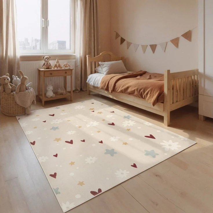 HANSE Home Kinderteppich Amori, rechteckig, Höhe: 10 mm, Pflegeleicht, Weich, Kinderzimmer, Spielteppich, Spielunterlage – Bild 5