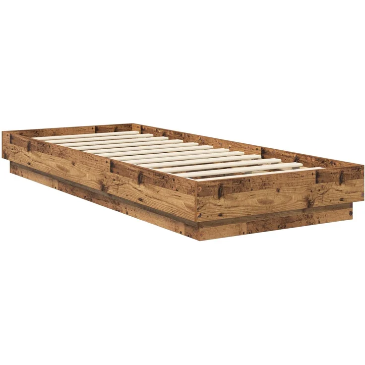 vidaXL Bodenbettgestell Altholz 80 x 200 cm Holzwerkstoff 8009070 – Bild 2