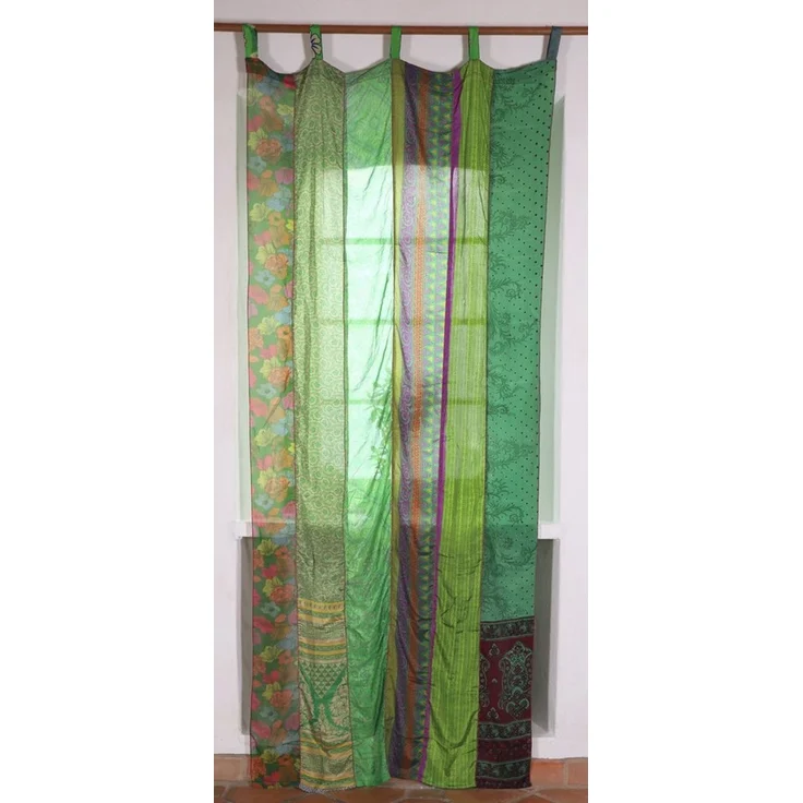 Guru-Shop Vorhang Seidiger Vorhang (1 Stk) Gardine aus Patchwork.. – Bild 1