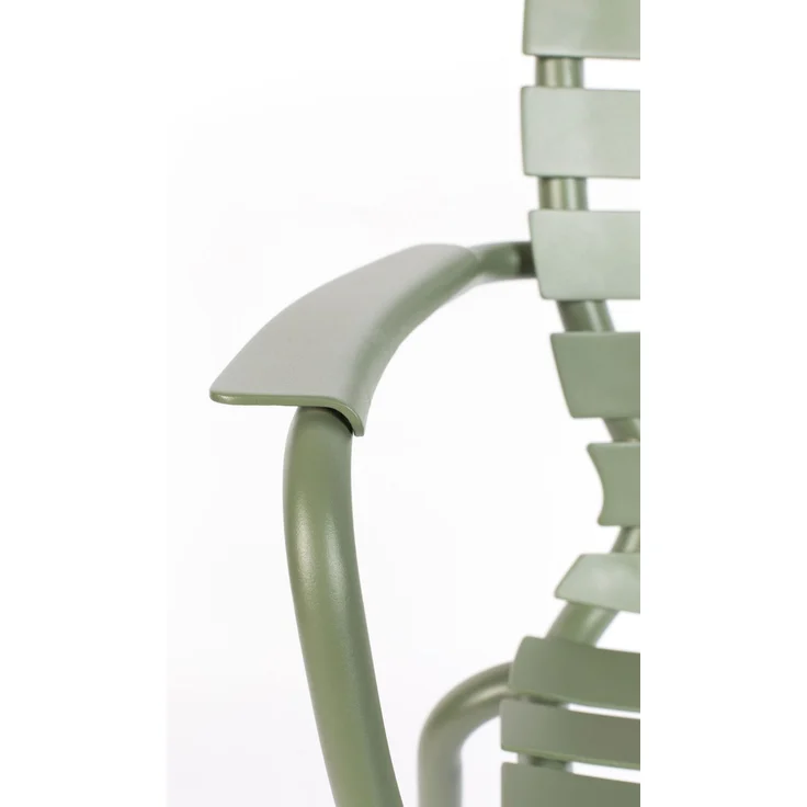 Zuiver Gartenmöbel-Set Vondel mit Tisch & 6 Armlehnstühlen in Grün, Aluminium 96,7x214x75 cm – Bild 6