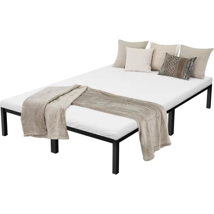 ML-Design Metallbett 140x200 cm auf Stahlrahmen mit Lattenrost, Schwarz, Bettgestell aus Metall, robust, leichte Montage, Bett für Schlafzimmer der Jugendliche Erwachsene, Doppelbett Ehebett Gästebett