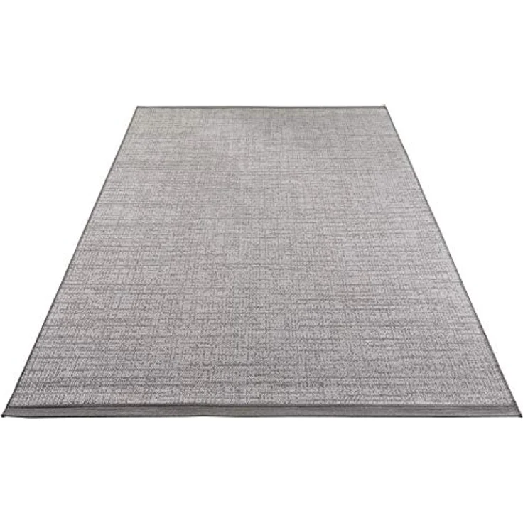 Elle Decoration Lens In-und Outdoor Teppich Kurzflor – Modern Plain Design Flachgewebe – Wetterfest für Terrasse, Balkon, Wohnzimmer, Küche, Büro und Schlafzimmer in Grau, 154x230 cm, 154x230 cm – Bild 3