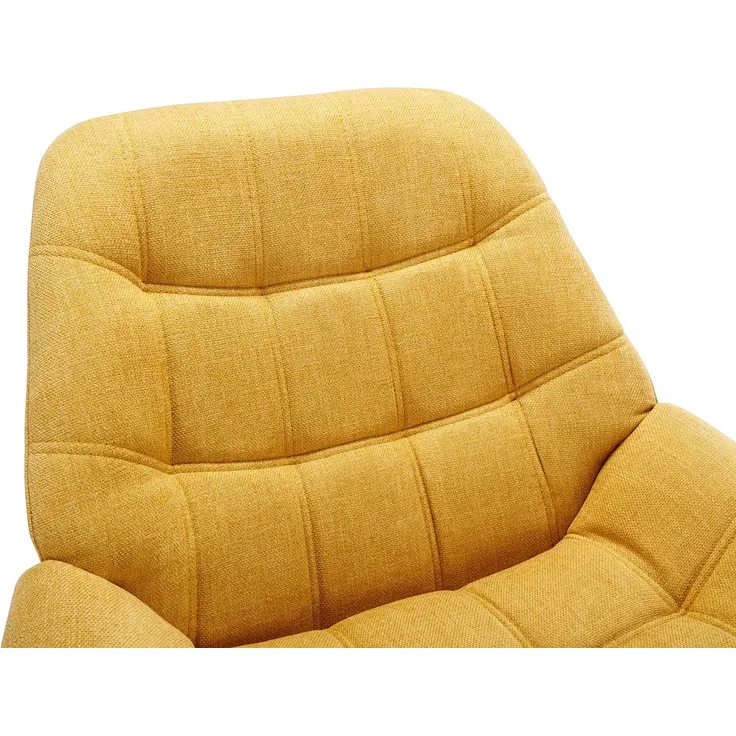 Vente-unique - LUOSTO Sessel Stoff Gelb - B 79 cm x H 83 cm x L 87 cm – Bild 4
