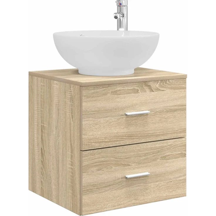 vidaXL Badezimmerschrank-Set 3 stk. Sonoma-Eiche 129 x 44,5 x 80 cm 3405901 – Bild 5