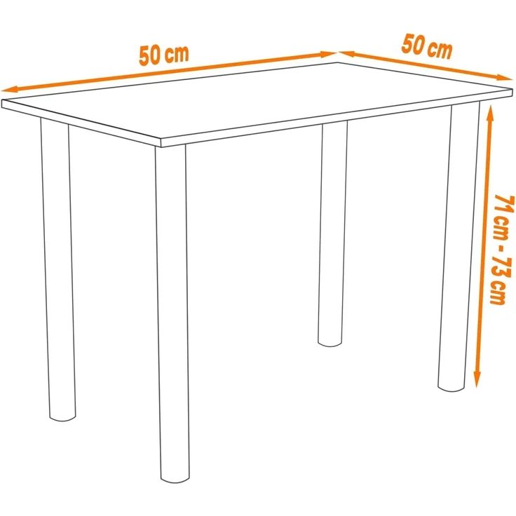 AKKE Esstisch, Esszimmertisch mit schwarzen Beinen Küchentisch Bürotisch 2mm PVC – Bild 3