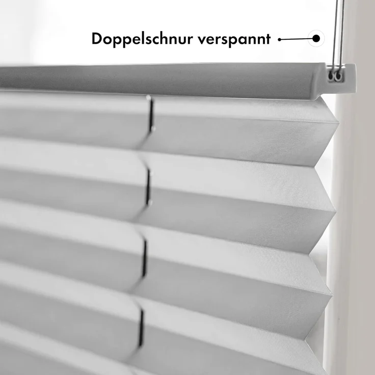 Sonello Plissee Klemmfix ohne Bohren 65x200 cm Grau Faltrollo Plisseerollo Jalousie für Tür & Fenster Blickdicht Sichtschutz Sonnenschutz Fertifplissee Rollo – Bild 3
