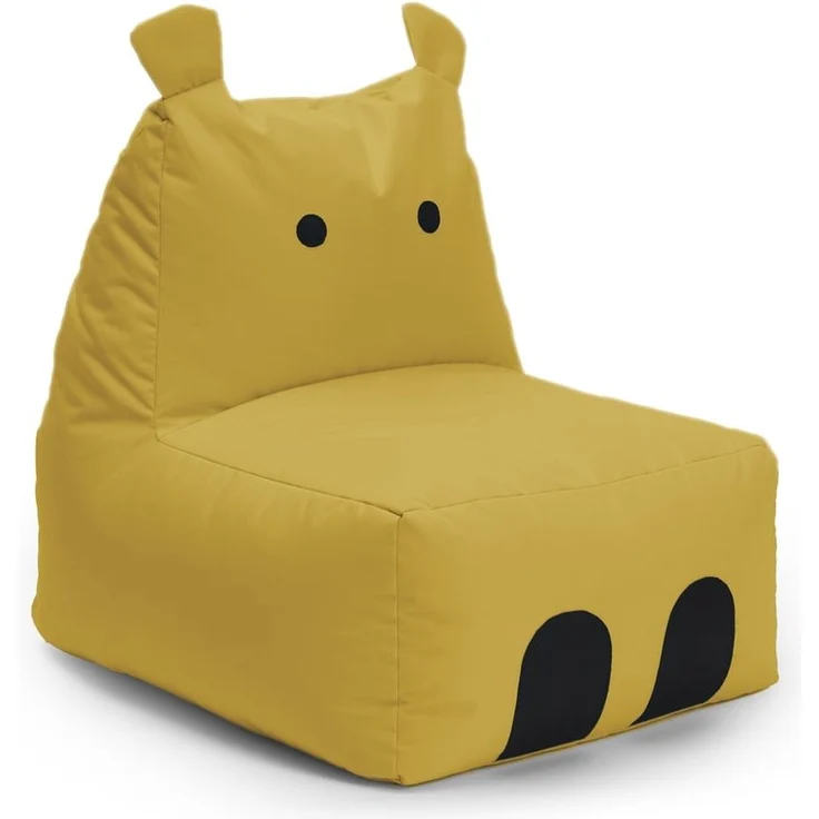 LUMALAND 'Animal Line Hippo' Kindersitzsack, indoor & outdoor, Polyester senfgelb, 200 l – Bild 1