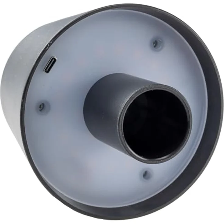 LED Akku Flaschenleuchte warmweiß, Li Akku, ØxH 10x12cm schwarz – Bild 4