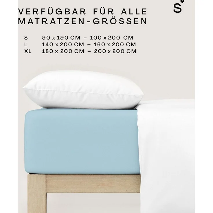 Schlafgut Mako Jersey Spannbetttuch Spannbettlaken 180x200 200x200 – Bild 3