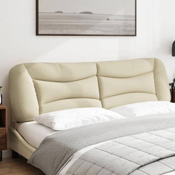 vidaXL Kopfteil-Kissen Creme 180 cm Stoff – Bild 10