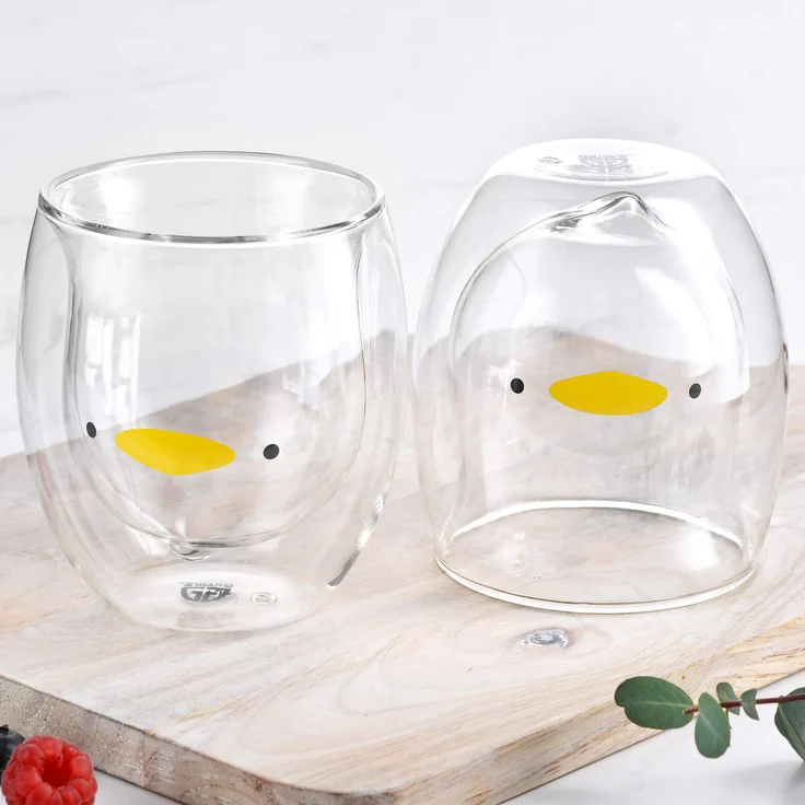 GRÄWE Doppelwandige-Thermogläser, 285ml, 2er Set, Motiv Ente – Bild 4