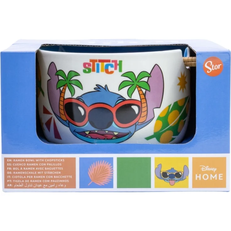 Disney Stitch Keramik Ramen Bowl mit Stäbchen Set in Geschenkverpackung – Bild 4