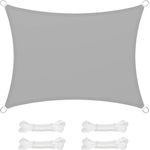SONGMICS Sonnensegel 3x4 m Wasserdicht 665mm Wassersäule Sonnenschutz aus reißfestem Polyester UV-Schutz 93% für Terrasse Garten Balkon Rechteck Seile