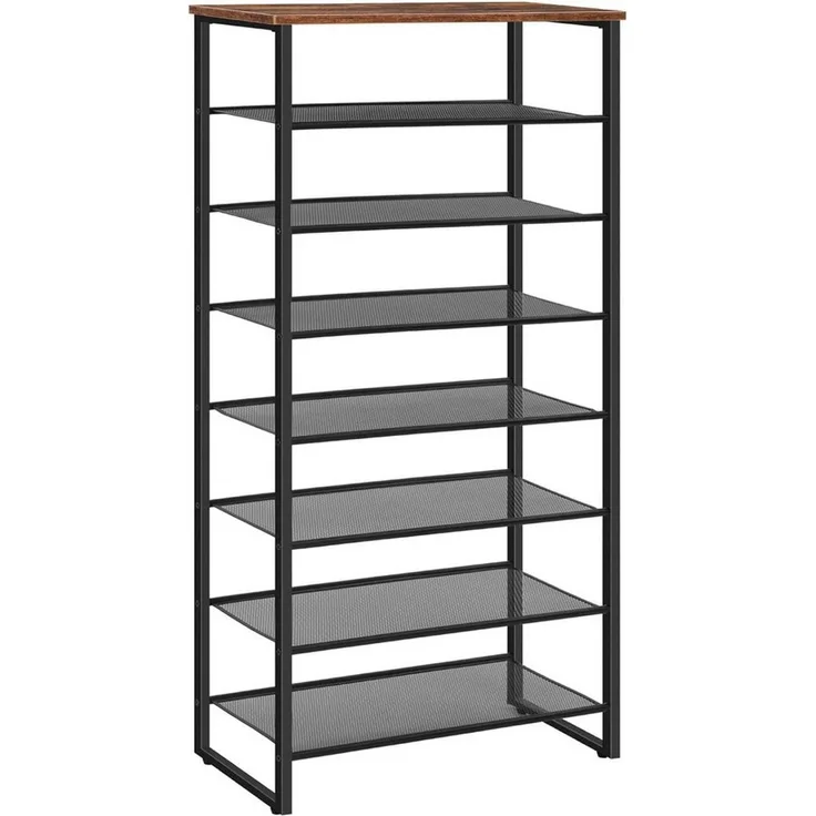 Hoobro Schuhregal Gro schmal Schuhablage, 8-stöckige hoch Schuhschrank, 21-28 Paar Schuhe