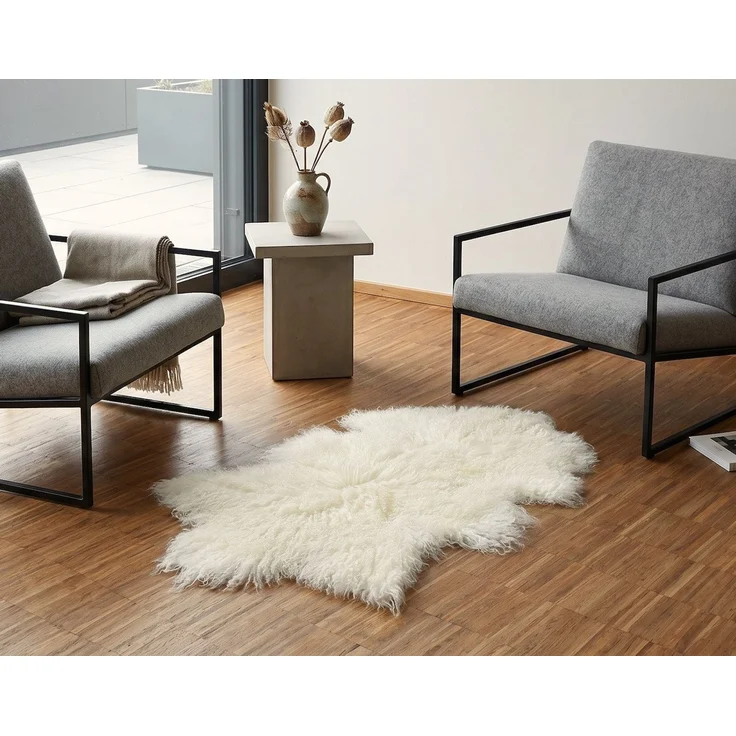 Überwurf TIBET LAMMFELL COUCH AUFLAGE DECKE SINGEL DUO & QUATTRO, KUHFELL online & NOMAD – Bild 1