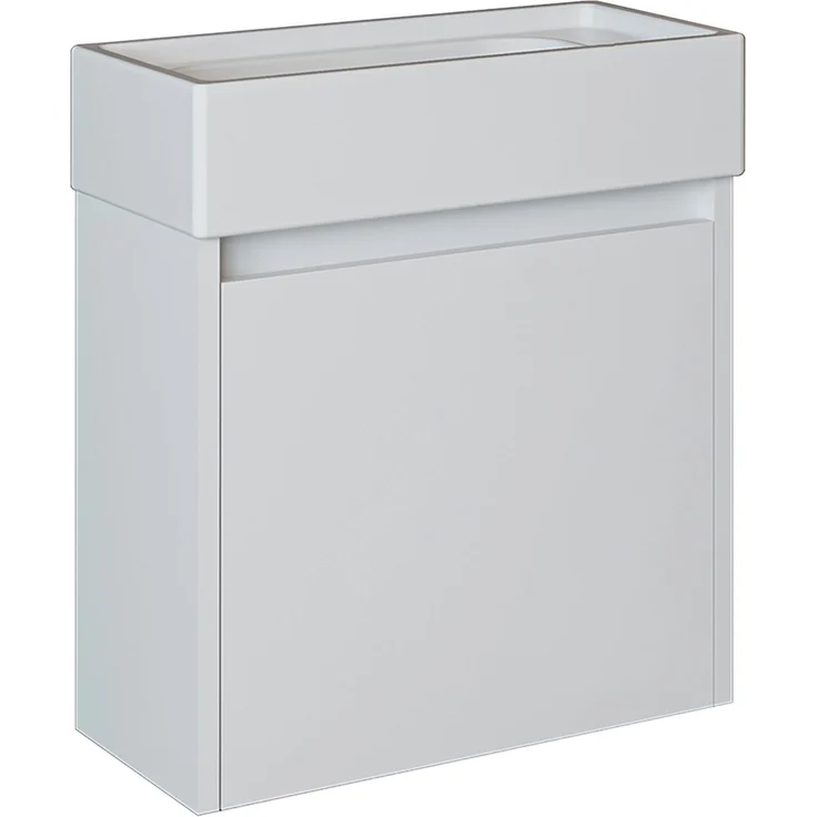 Roomart MINI-50 Badmöbel Set– 2-teiliges Badezimmermöbel Set - Waschbecken mit Unterschrank - H 45 x B 25 x T 49 cm • Weiß – Bild 7