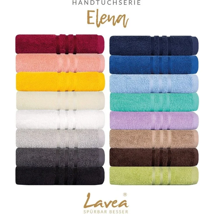 Lavea Badematte 4er Set Badeteppiche Elena Frottee 50x80 cm Badvorleger, 100% Baumwolle, 500 g/m² Frottier, weich & saugstark, pflegeleicht – Bild 3