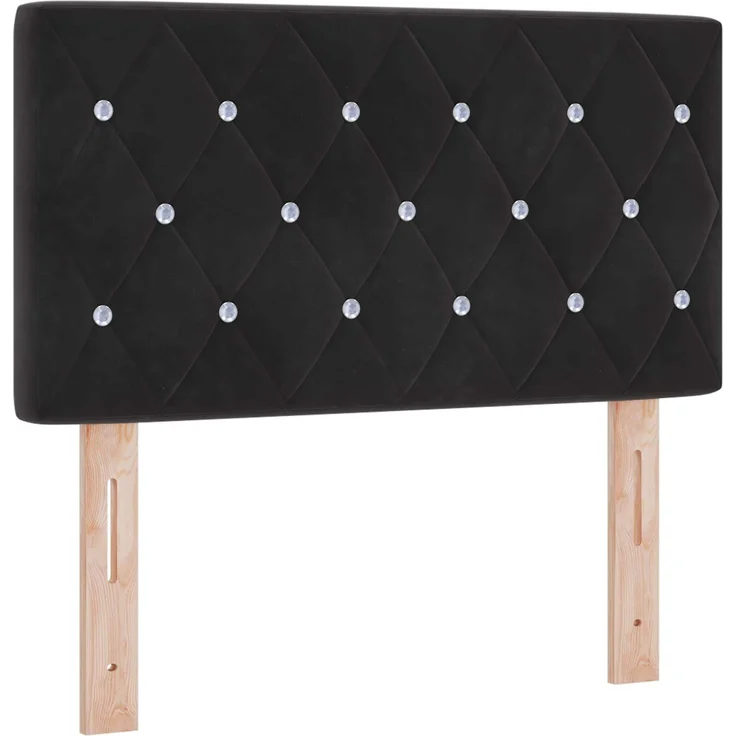 vidaXL Ottoman Bett mit Matratze mit Kopfteil Schwarz 80 x 200 cm Samt 3457613 – Bild 4