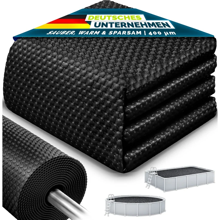 tillvex® Premium Pool Solarabdeckplane 400 µm Rechteckig 549x274 cm | Solarfolie Wärmeplane zuschneidbar | Solarplane Solarabdeckung | Poolheizung Poolsolarplane für Wassererwärmung – Bild 6