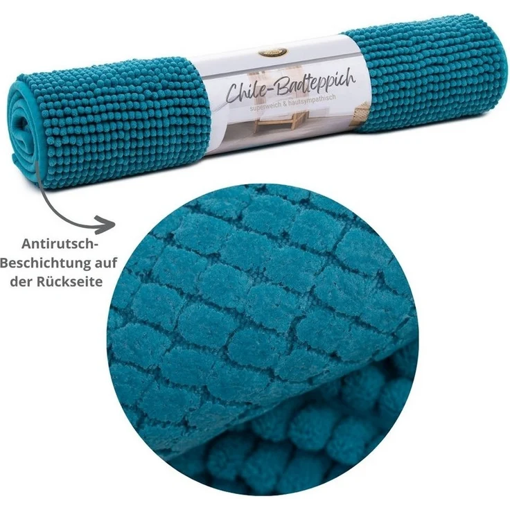 liebling Badematte Badteppich, Fußbodenheizung geeignet, in 3 Größen, Polyester, rechteckig, Antirutsch-Beschichtung, starke Saugfähigkeit, Öko-Tex zertifiziert – Bild 2