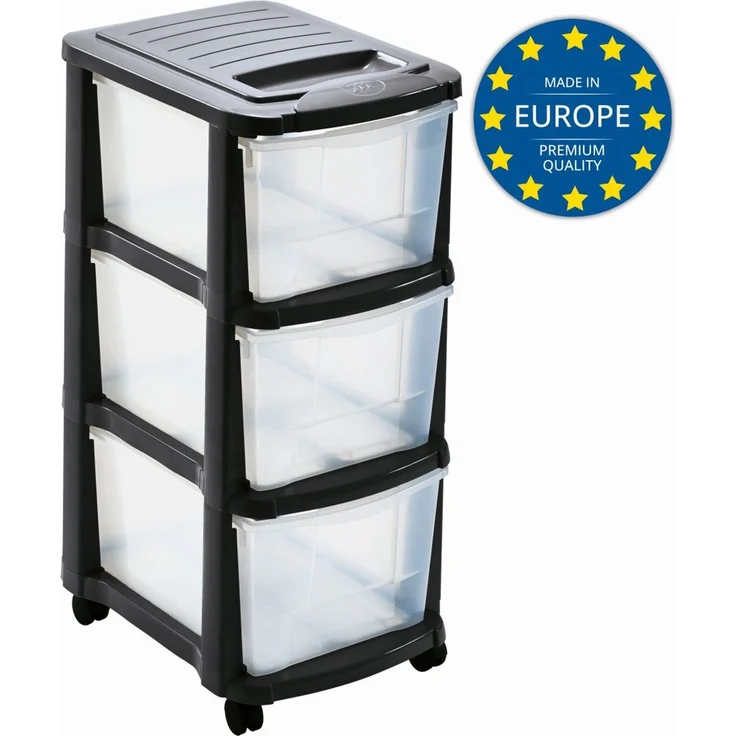 Mondex XXL Rollcontainer mit 3 Schubladen, 29x39x65 cm – Bild 2