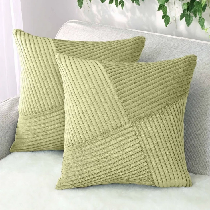 Amilian Kissenbezüge - 2er Set Kissenhüllen - Kissenbezug - Zierkissenbezüge, (2 Stück), 40x40 cm, Kissenhülle für Sofakissen, Dekokissen, Zierkissen, Kissen – Bild 2