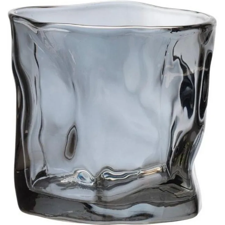 Zoha Glas 2er Set Diamond Black Glas Trinkgläser Cocktailgläser 200ml, Glas, Hitzebeständig Eiskaffeegläser Tee Wasser Saft Kaffee