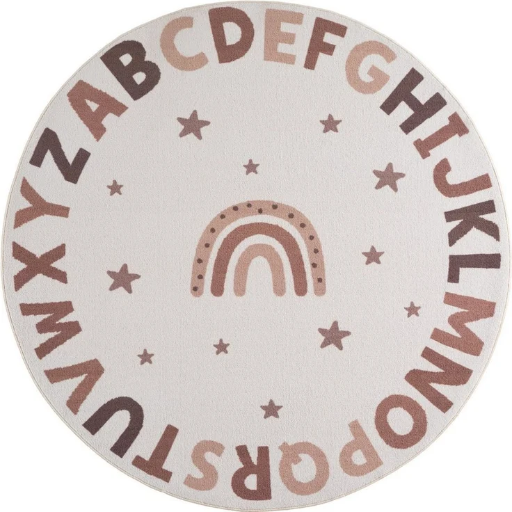 Ayyildiz Teppiche Kinderteppich COCO 1133, auch in rund erhältlich, rund, Höhe: 8 mm, Waschbar bei 30 °C, rutschhemmend, OEKO-TEX® zertifiziert, Buchstaben – Bild 2