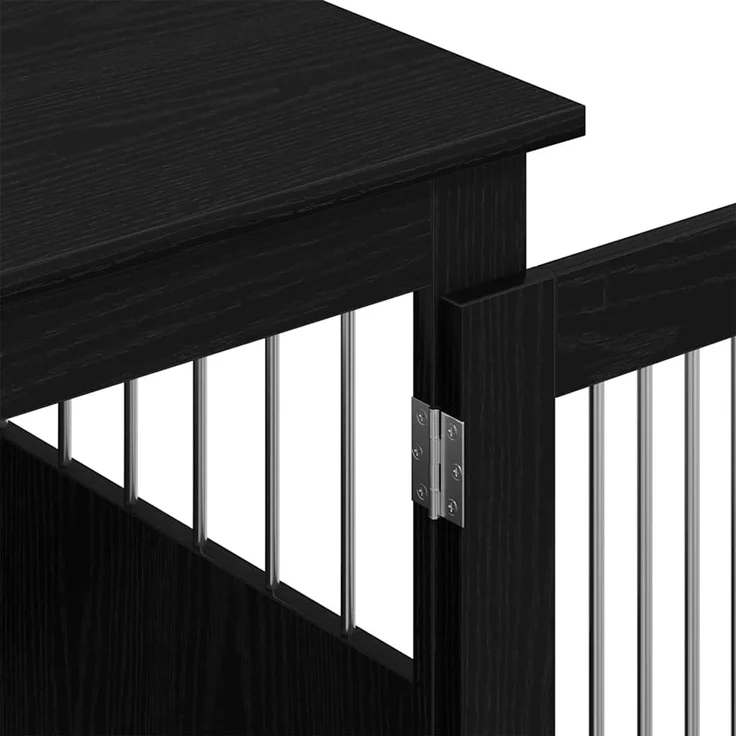 vidaXL Hundebox Möbel Schwarze Eiche 64,5x80x71 cm Holzwerkstoff 862177 – Bild 10