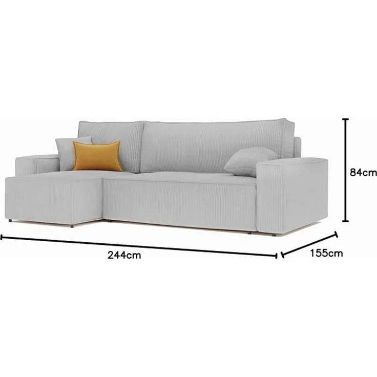 Ecksofa für das Wohnzimmer mit Stauraum- und Schlaffunktion – Bild 3