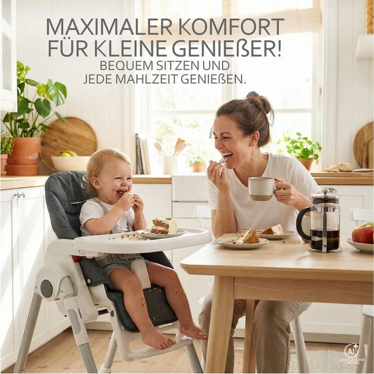 BambiniWelt by Rafael K. Hochstuhlauflage Ersatzbezug Sitzkissen kompatibel mit PEG PEREGO Zero3 + Siesta – Bild 2