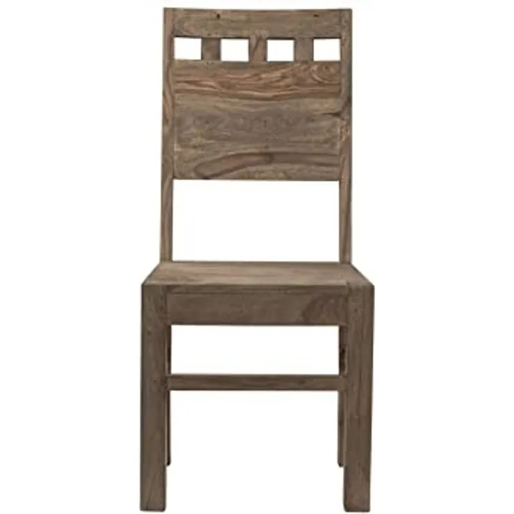 Stuhl Sheesham 45x45x100 grau geölt NATURE GREY,#120, 2er Set