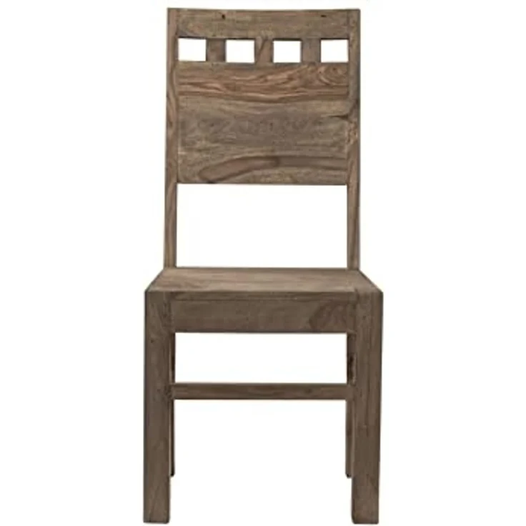 Stuhl Sheesham 45x45x100 grau geölt NATURE GREY,#120, 2er Set – Bild 1
