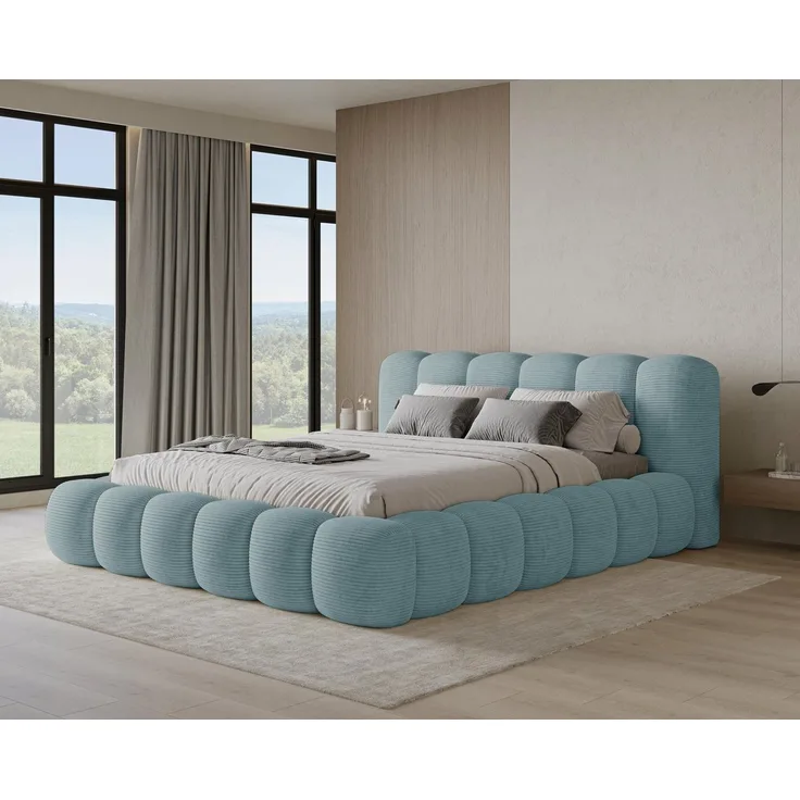 Chilly Möbel Polsterbett Stoff mit Stauraum und Hubfunktion Holzrahmen (Boxbett ohne Matratze in vielen Farben, 1-tlg, 140x200 160x200 180x200 200x200cm), gepolstertem Kopfteil Bettkasten modern
