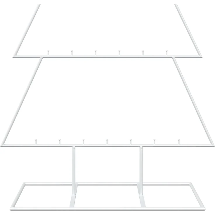 vidaXL Metall Weihnachtsbaum KUOPIO 150 cm Stahl Weiß 42053825 – Bild 6