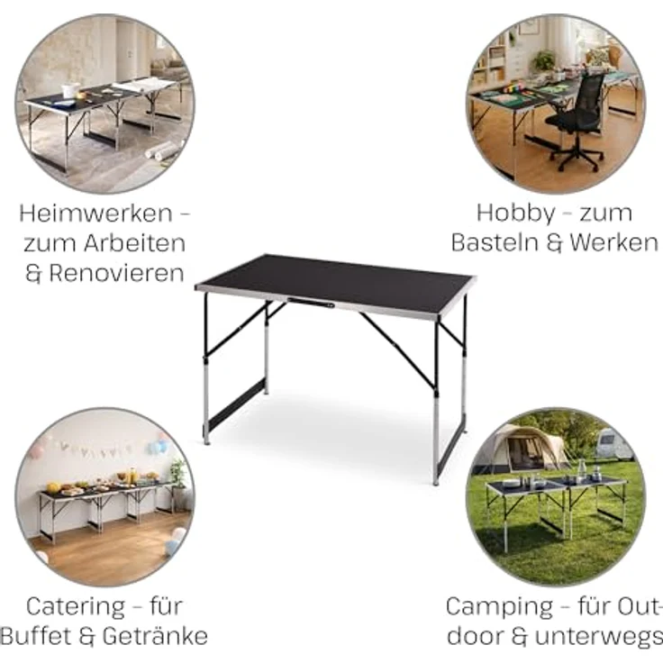 Raburg Arbeitstisch Multifunktionstisch, 3-teilig, Alu, 3 x 100 cm x 60 cm, Raburg Olli (Set, 3er-Set), 4-fach höhenverstellbar, pro Tisch bis 30 kg Belastbar – Bild 9