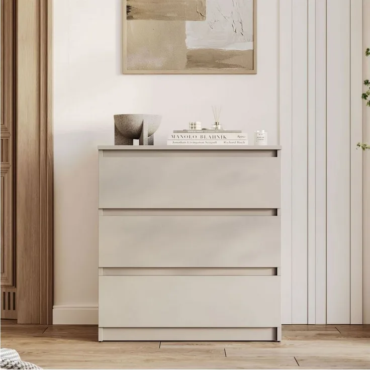 Lookway Kommode HANA M3 mit 3 Schubladen – modernes Design & praktische Aufbewahrung, Breite: 70 cm