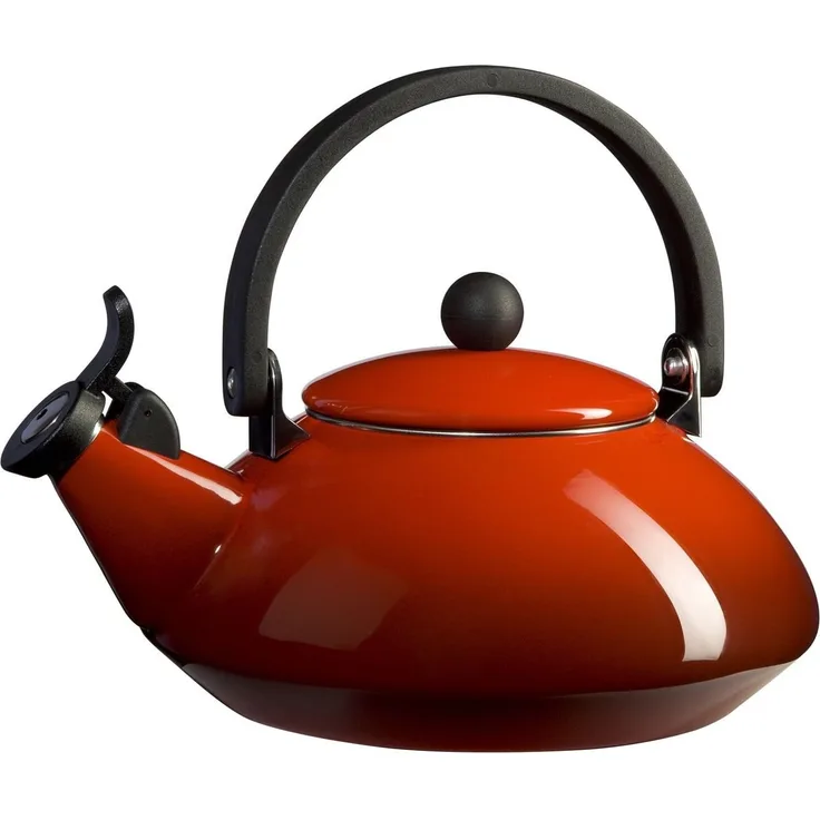 Le Creuset Wasserkessel, Füllmenge: 1,6 l, lierter Stahl-Phenolgriffe, Zen, Kirschrot