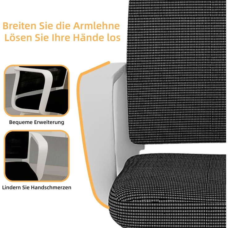 Minimalist Modern Office Chair – Metal Frame, Soft & Comfortable, Home & Office Use, Multiple Colors Available--Schwarz Weiß--45x55x90cm--YOUDENOVA – Bild 2
