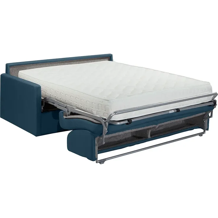 Vente-unique - CALIFE Sofa SamtStoff Blau - B 223 cm94 cm x H 85 cm x L 170 cm – Bild 3