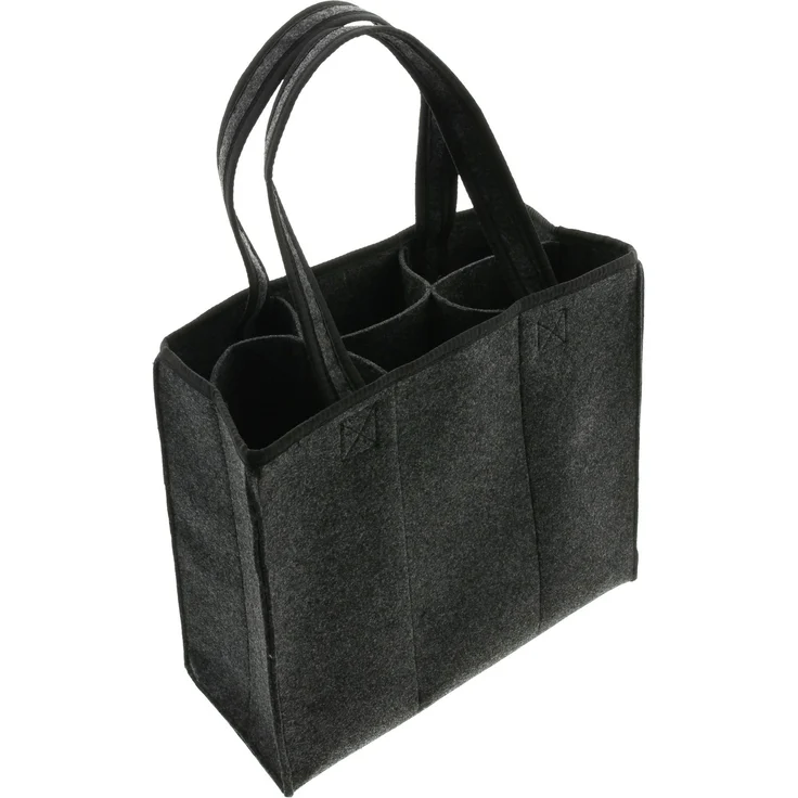 Flaschenträger "Anthrazit" Flaschentasche Flaschen Aufbewahrung Flaschenhalter – Bild 1