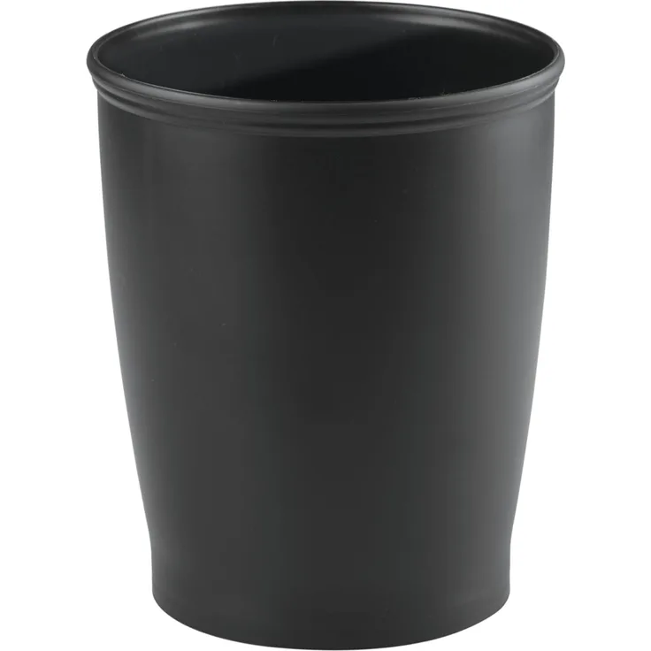 InterDesign 93437EU Kent Abfalleimer Mülleimer - Plastik 21,21 x 21,21 x 25,40 cm, schwarz