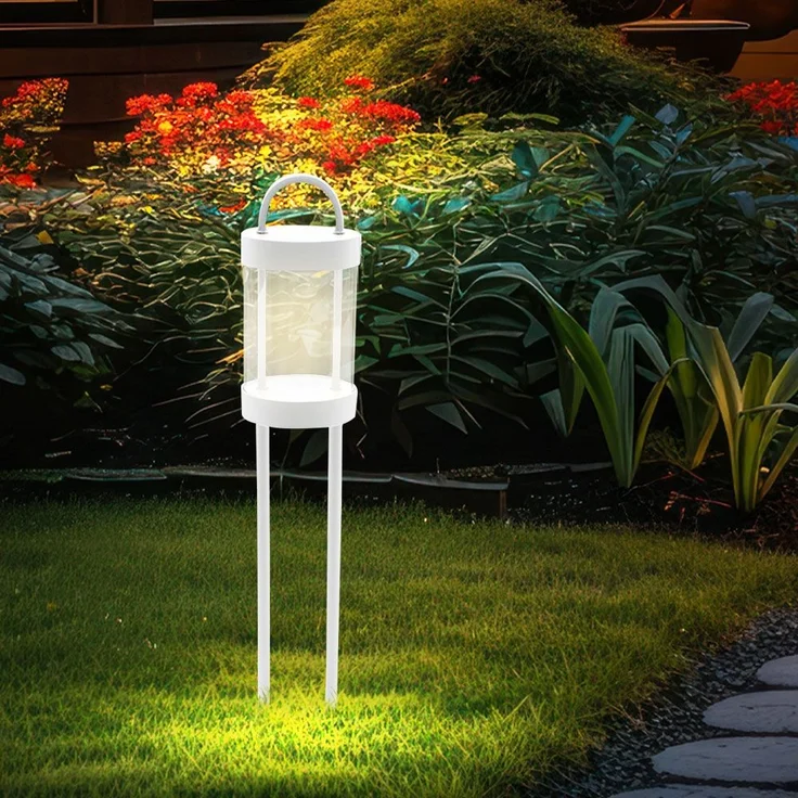 LED Außen-Stehleuchte, Alu, weiß, H 65 cm – Bild 3