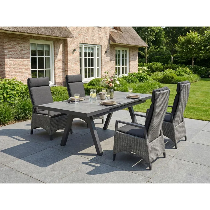 LC Garden »Keramo« Gartenset Anthrazit Esstisch